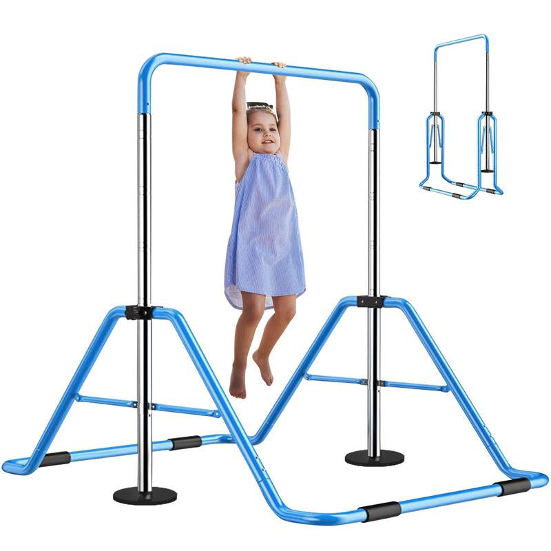 MOPHOTO Gymnastics Bars Kids Kip Training Bars for Home, Folding Horizontal Bars with Adjustable Height, Practice Bar Gymnastic for Kid, Child, Girls, Boys