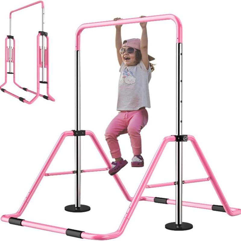 MOPHOTO Gymnastics Bars Kids Kip Training Bars for Home, Folding Horizontal Bars with Adjustable Height, Practice Bar Gymnastic for Kid, Child, Girls, Boys