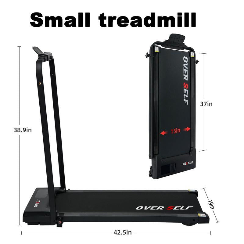 【Fallfreshness】Over SELF Walking Pad Treadmill, Portable Folding Treadmill with Handle Remote Control, under Desk Treadmill Easy Storage Home Gym Fitness Equipment Workout Gear
