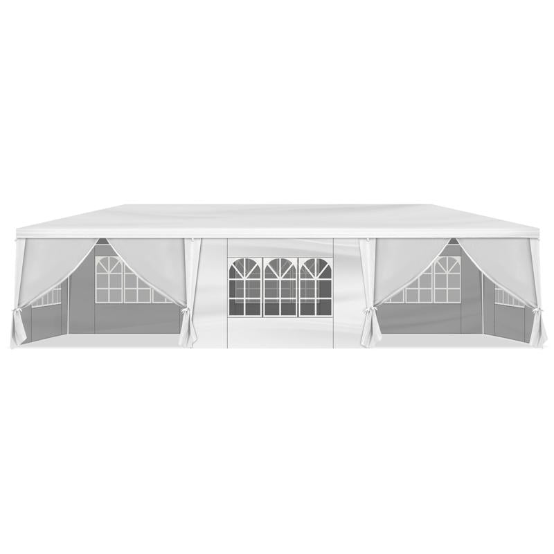10X30Ft Wedding Canopy Tent with 8 Removable Sidewalls, Outdoor Shelter for Party, Wedding, Marketplace Outdoor Canopy Tent Sturdy Rib Outdoor Event Party