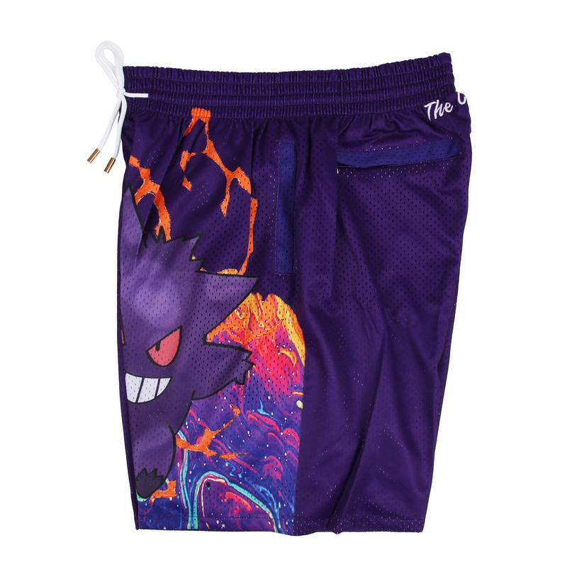Gengar Pokemon Ghost Shorts Men'S Basketball Shorts Workout Sport Knee Pants with Pockets Athletic Sweat Walking Summer Shorts