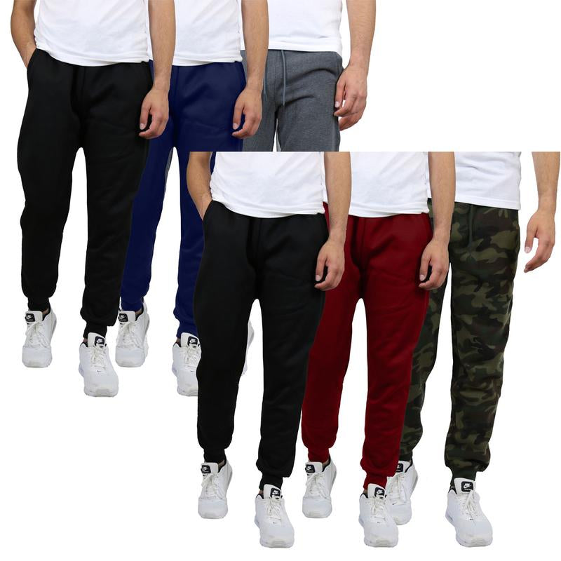 Men'S 6-Pack Slim Fit Fleece Jogger Sweatpants (S-3XL) Casual Athletic Jogging