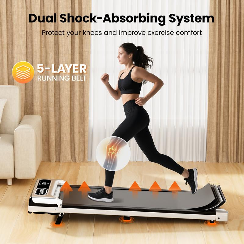 Walking Pad with Incline, Yagud Incline Walking Pad for Home,Under Desk Treadmills for Home with Remote Control, Walking Pad Treadmill with Manual Incline, LED Display, 265LBS Weight Capacity