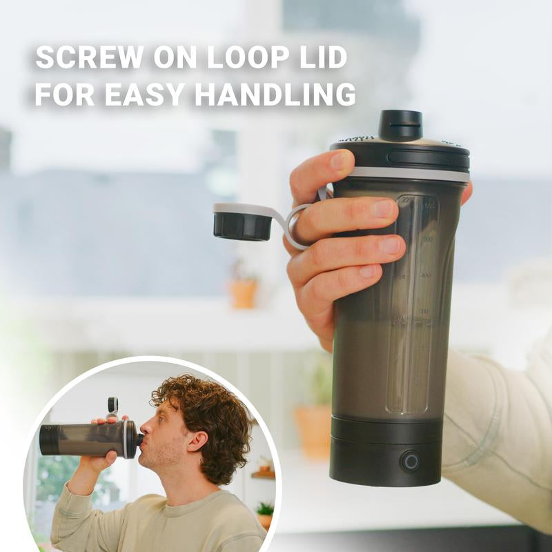 Mixmate Electric Shaker Blender Bottle - Rechargeable Type-C Cup for Gym Protein, Blender Bottle, and Powder Mixes, BPA Free, Self Stirring Design