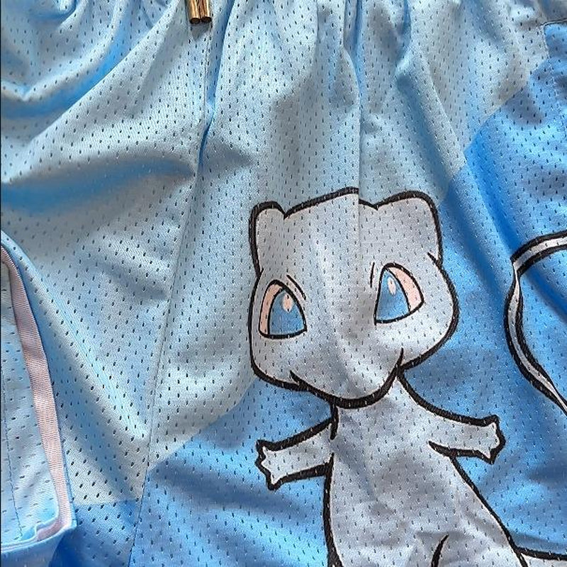 Pokemon Shiny Mew Men'S Shorts Workout Sport Knee Pants with Pockets Athletic Summer Shorts Ultimate Gift for Pokemon Fan