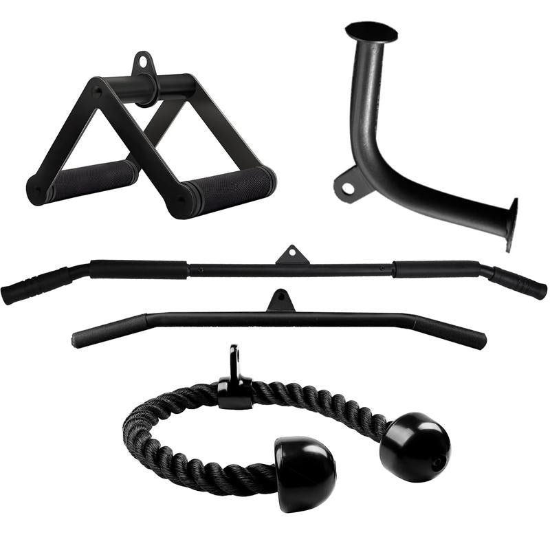 TOUSAINS Foldable Cable & Row Machine, 330LBS Strength, Back Exercise, LAT Tower and LAT Row Cable Machine for Home Gym Dumbbell Clamps