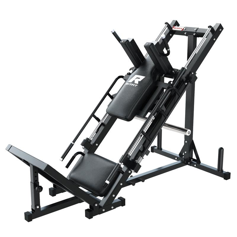 Ritfit BLP01 3-In-1 Leg Press and Hack Squat Machine with Steel Foot Pedals and Anti-Slip Patterns Home Gym Hip Abduction Machines