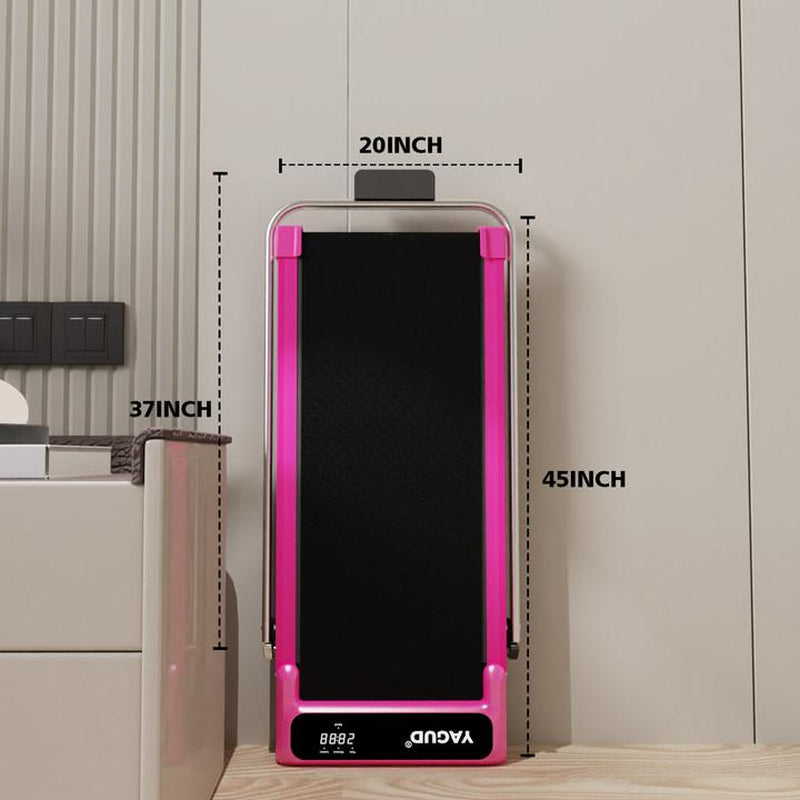 YAGUD Quiet Folding Treadmill – Treadmill with Handle, 265LBS Weight Capacity, Low-Noise Motor, Wide Running Belt, Dual Shock System, Ideal for Home & Office Workouts