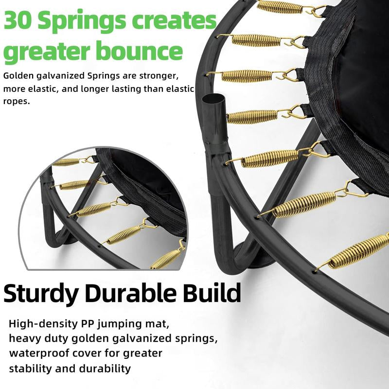 Segmart Mini round Trampoline for Kids with Basketball Hoop, 55'' Indoor Outdoor Toddler Trampoline with Enclosure Net, Swing, Sandbag, Ring, Ocean Balls, Small Trampoline Gift for Boys Girls