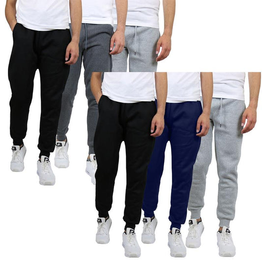 Men'S 6-Pack Slim Fit Fleece Jogger Sweatpants (S-3XL) Casual Athletic Jogging