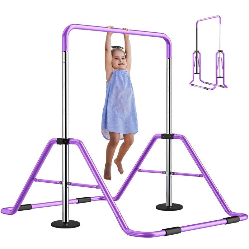 MOPHOTO Gymnastics Bars Kids Kip Training Bars for Home, Folding Horizontal Bars with Adjustable Height, Practice Bar Gymnastic for Kid, Child, Girls, Boys