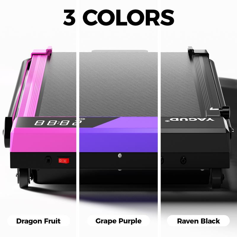 YAGUD Quiet Folding Treadmill – Treadmill with Handle, 265LBS Weight Capacity, Low-Noise Motor, Wide Running Belt, Dual Shock System, Ideal for Home & Office Workouts