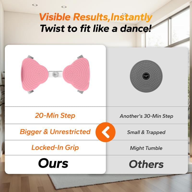 【Live Link Only】Merach Waist Twist Machine Slim Waist and Toned Abs Waist Twister Double Non-Slip No Noise Use Exercise Equipment Abdominal Roller Workout for Women