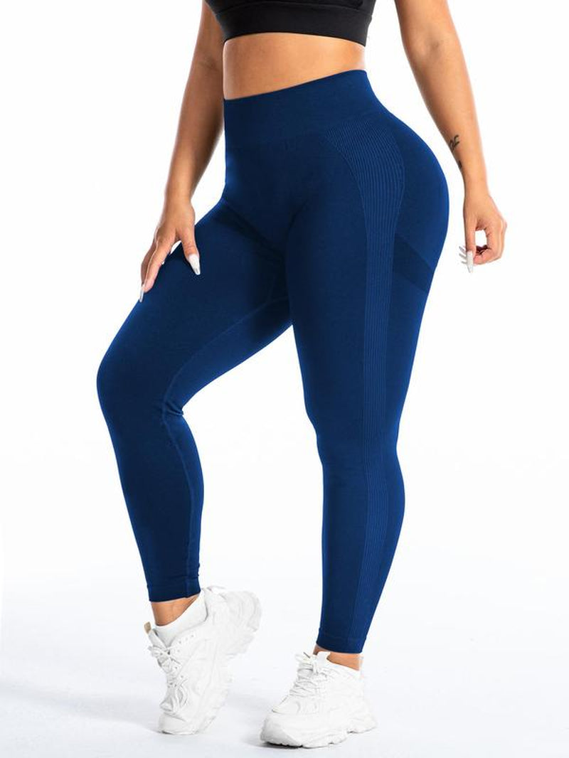 【Plus Size】 Plain/Tie Dye Print High Waist Sports Leggings, Sporty Comfy Breathable Skinny Pants for Yoga Gym Workout, Women'S Sport & Outdoor Clothing for All Seasons, Tight Fitness Pants