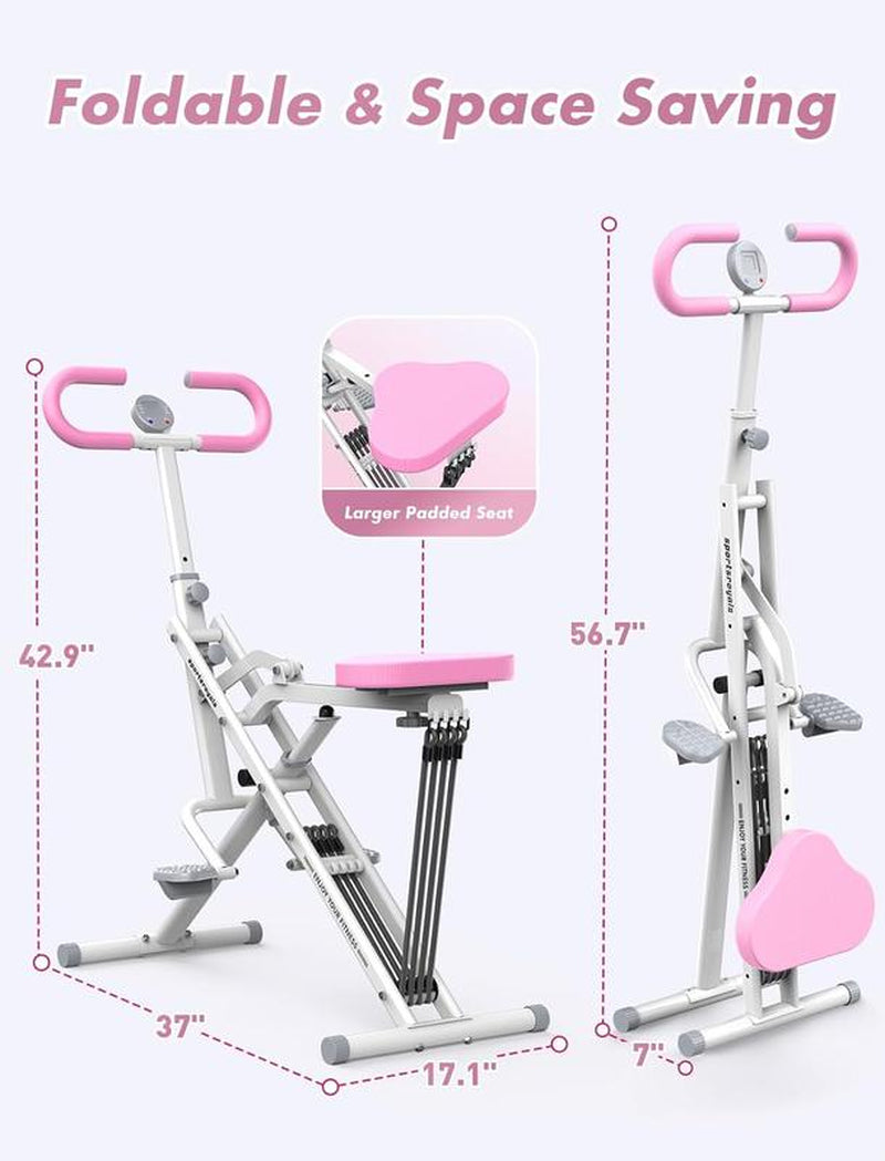 Foldable Squat Machine for GLUTES! Adjustable Resistance & 330LBS Capacity - Perfect for Small Home Gyms