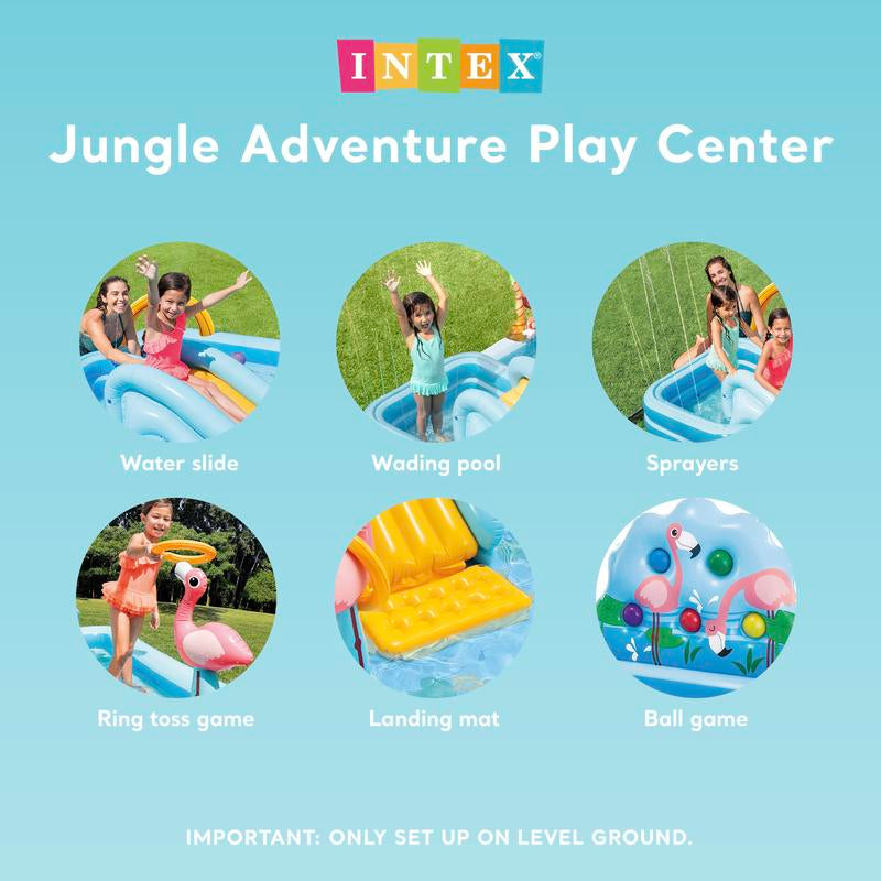 Intex Play Center Kiddie Inflatable Swimming Pool Ball Pit with Slide