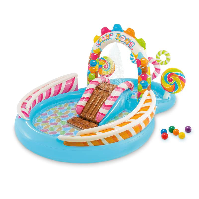 Intex Play Center Kiddie Inflatable Swimming Pool Ball Pit with Slide