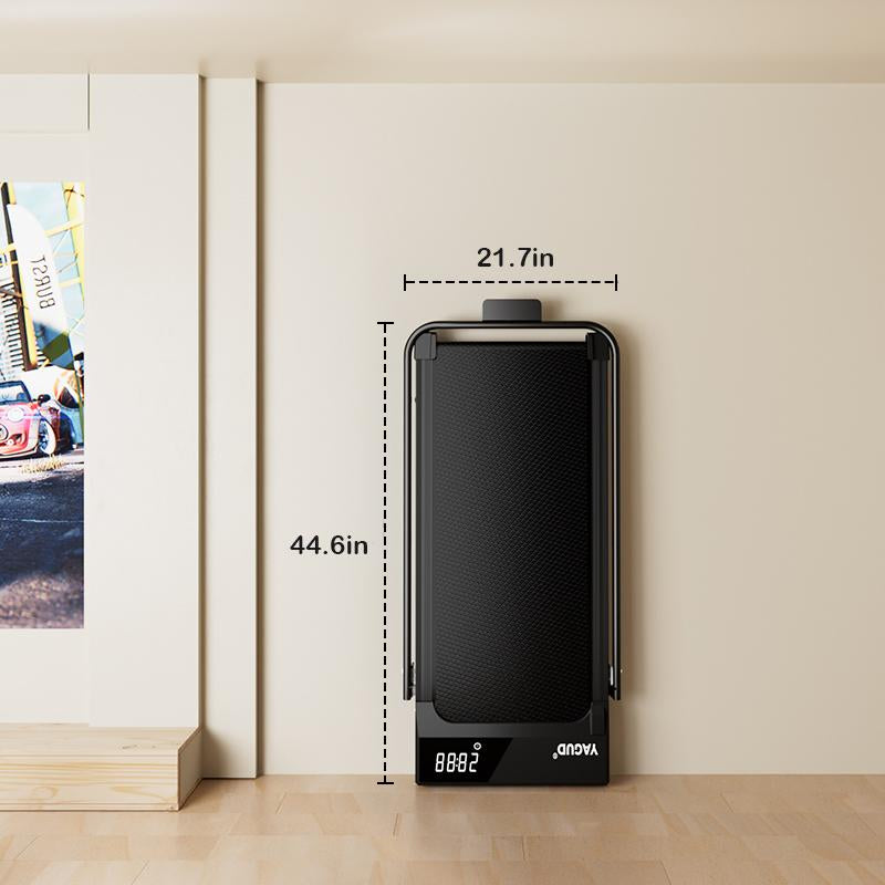 YAGUD Quiet Folding Treadmill – Treadmill with Handle, 265LBS Weight Capacity, Low-Noise Motor, Wide Running Belt, Dual Shock System, Ideal for Home & Office Workouts