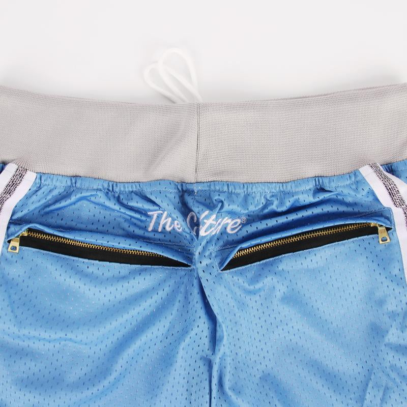 Fantastic Four Embroidered Blue Shorts Men'S Basketball Shorts Workout Sport Knee Pants with Pockets Athletic Sweat Walking Summer Shorts