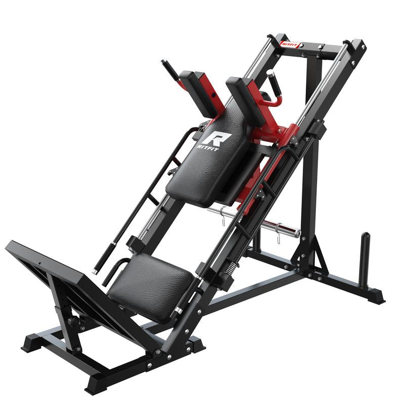 Ritfit BLP01 3-In-1 Leg Press and Hack Squat Machine with Steel Foot Pedals and Anti-Slip Patterns Home Gym Hip Abduction Machines