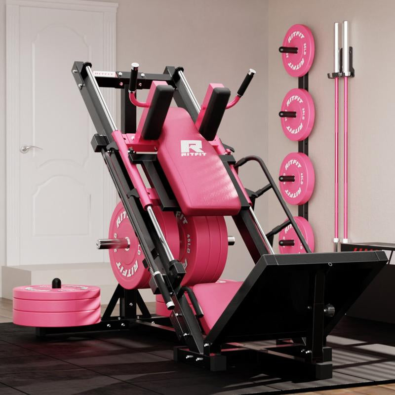 Ritfit BLP01 3-In-1 Leg Press and Hack Squat Machine with Steel Foot Pedals and Anti-Slip Patterns Home Gym Hip Abduction Machines