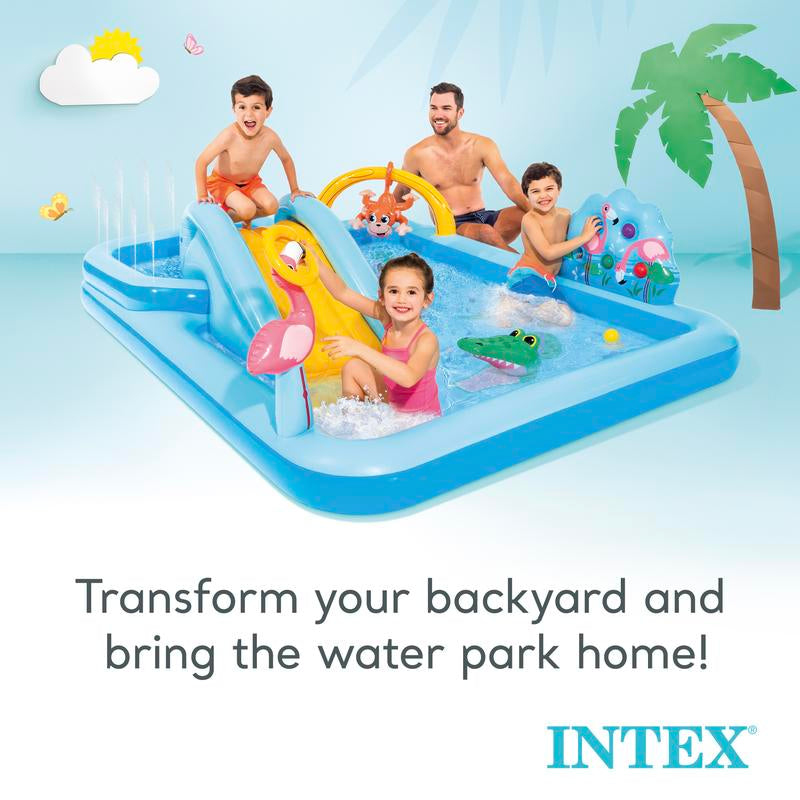 Intex Play Center Kiddie Inflatable Swimming Pool Ball Pit with Slide