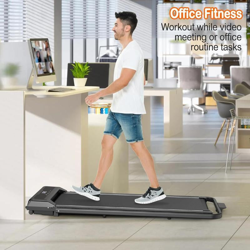 【Fallfreshness】Over SELF Walking Pad Treadmill, Portable Folding Treadmill with Handle Remote Control, under Desk Treadmill Easy Storage Home Gym Fitness Equipment Workout Gear