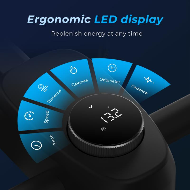 MERACH Exercise Bike for Home, Stationary Bike with Enhanced Electronic LED, Silent Belt Drive and Comfortable Seat Cushion for Home Cardio Workout, Dealsforyoudays