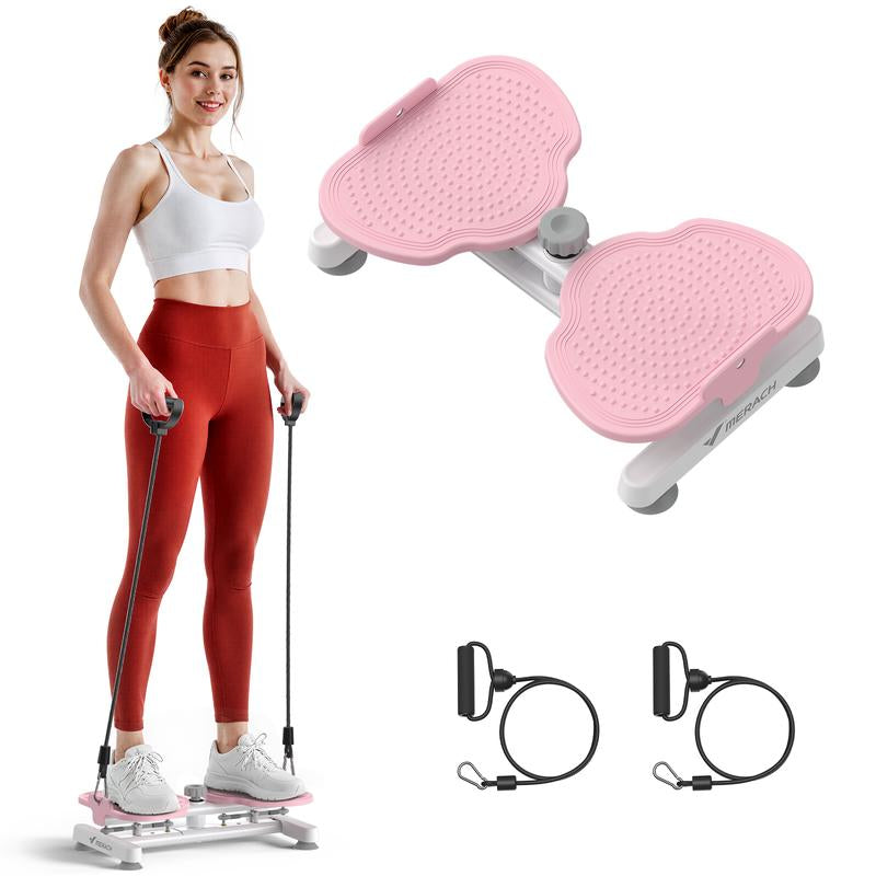 【Live Link Only】Merach Waist Twist Machine Slim Waist and Toned Abs Waist Twister Double Non-Slip No Noise Use Exercise Equipment Abdominal Roller Workout for Women