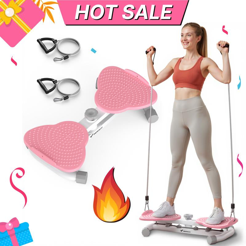 【Live Link Only】Merach Waist Twist Machine Slim Waist and Toned Abs Waist Twister Double Non-Slip No Noise Use Exercise Equipment Abdominal Roller Workout for Women