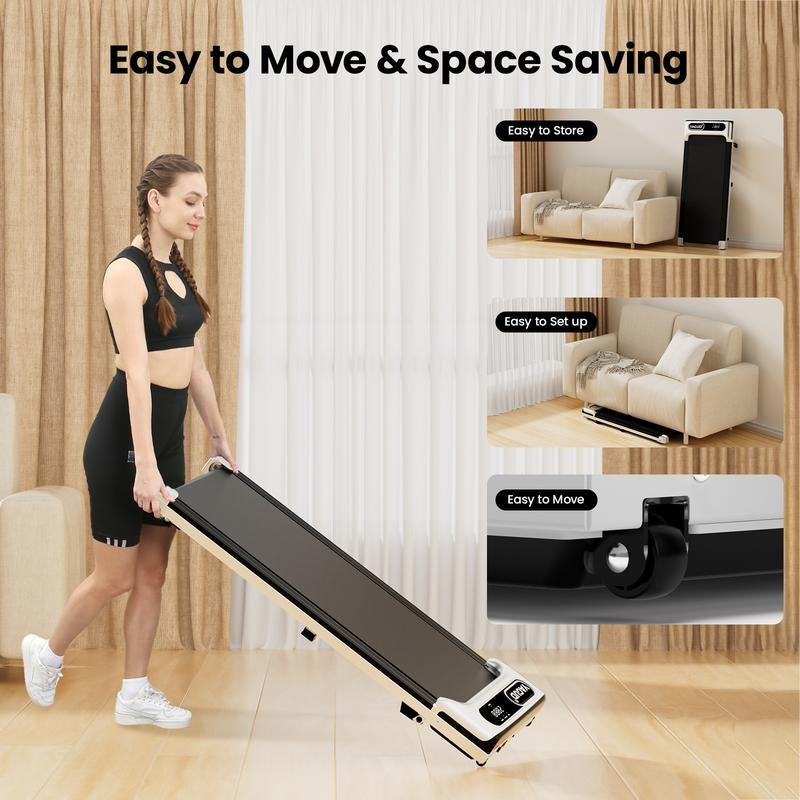 Walking Pad with Incline, Yagud Incline Walking Pad for Home，Under Desk Treadmills for Home with Remote Control, Walking Pad Treadmill with Manual Incline, LED Display, 265LBS Weight Capacity
