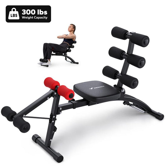 MERACH Multi-Functional Adjustable Ab Machine Workout Bench Sit up Machine Push up Exercise Chair for Home Gym