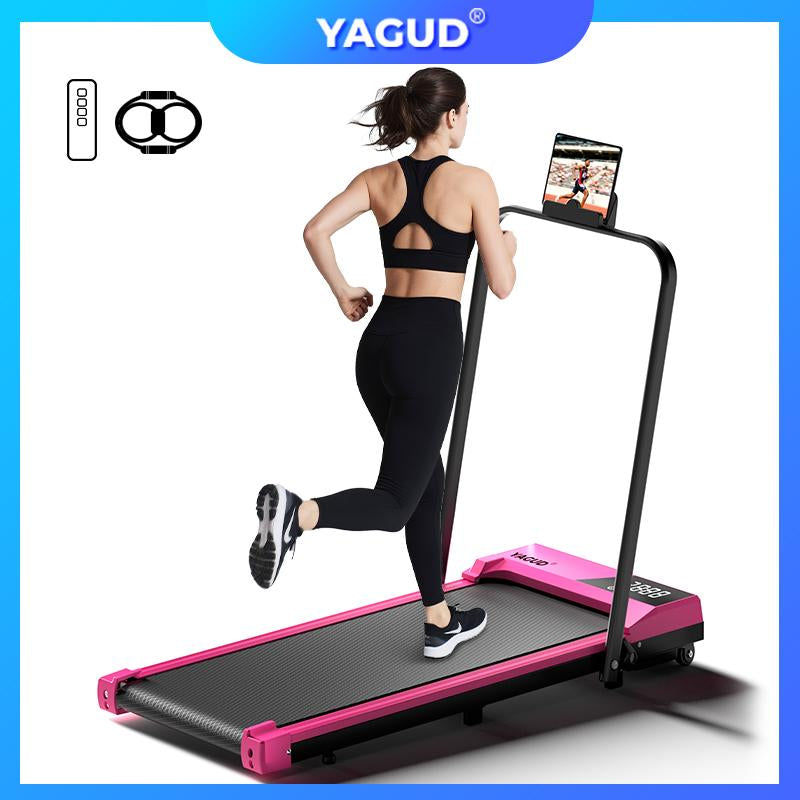 YAGUD Quiet Folding Treadmill – Treadmill with Handle, 265LBS Weight Capacity, Low-Noise Motor, Wide Running Belt, Dual Shock System, Ideal for Home & Office Workouts