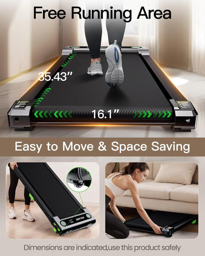 [A Weight Capacity of up to 330 Lbs] Tiktokshopbacktoschool Walking Pad with Incline, under Desk Treadmill for Home, 2.5HP Portable Treadmills with Remote Control, 4 in 1 Incline Treadmill with LED Display