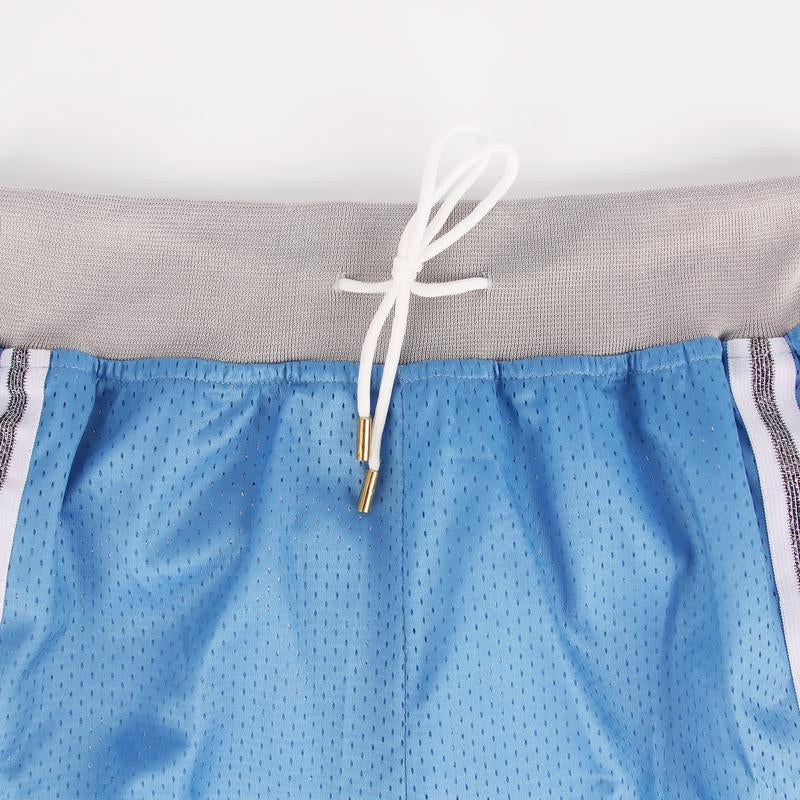 Fantastic Four Embroidered Blue Shorts Men'S Basketball Shorts Workout Sport Knee Pants with Pockets Athletic Sweat Walking Summer Shorts