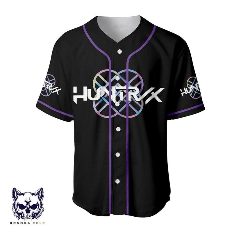 Demon Hunters Huntrix Baseball Jersey – Kpop Anime Streetwear Shirt, Custom Name, K-Pop Demon Hunter Cosplay Top