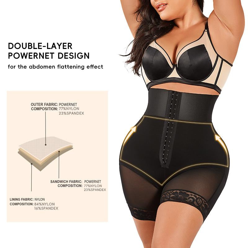 QOU Highwaist Girdle BBL Shorts,Hip Lift Compression Body Shapewear,High Waist Short,Tummy Control Fajas Colombianas Waist Trainers,Sexy Non Slip,Butt Lift Body Shaper,Minimalist Basic Comfort Fajas Fit Womenswear,Faja Strapless Seamless Sculpt Shortie