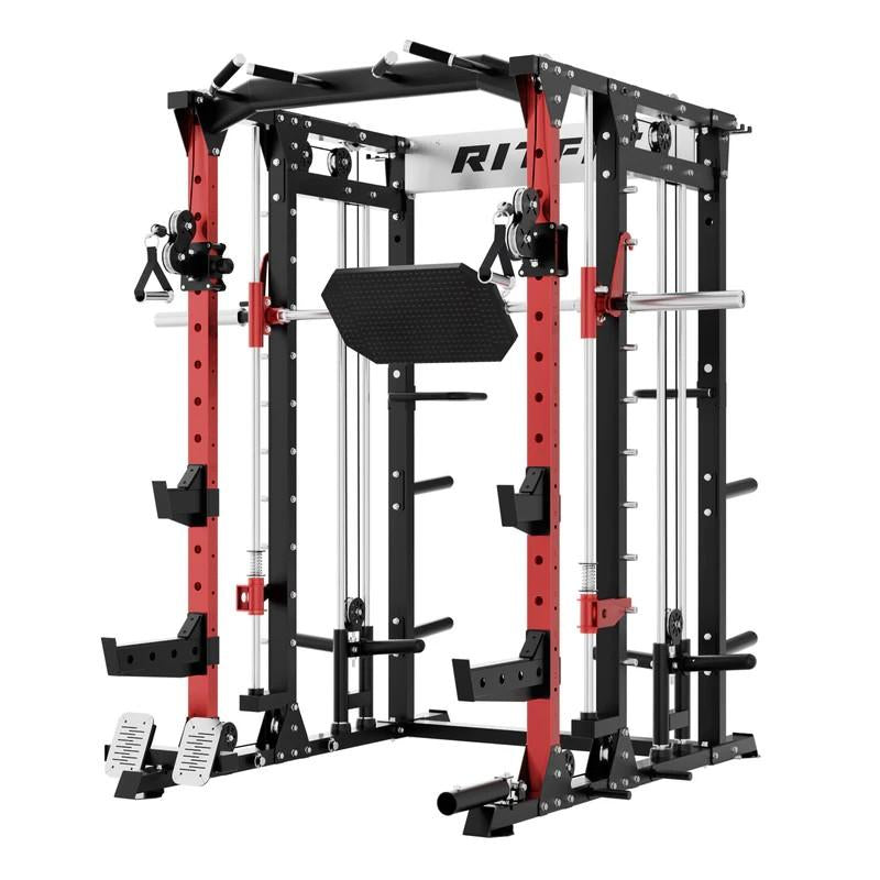 Ritfit BUFFALO Multifunctional Smith Machine with Lat Pull down and Cable Crossover for Versatile Strength Training