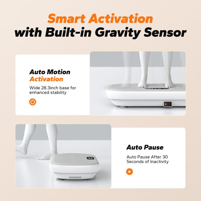 MERACH High-Power Vibration Plate Exercise Machine,440Lbs Weight Capacity, Bluetooth Remote Control, 4 Workout Modes for Home Gym Fitness Equipment