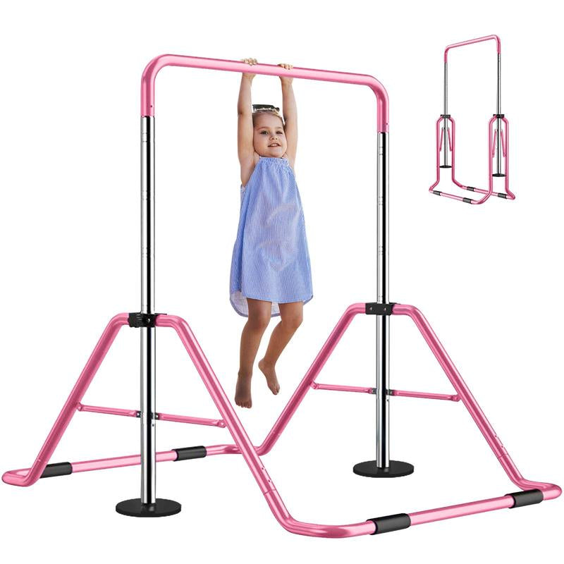 MOPHOTO Gymnastics Bars Kids Kip Training Bars for Home, Folding Horizontal Bars with Adjustable Height, Practice Bar Gymnastic for Kid, Child, Girls, Boys