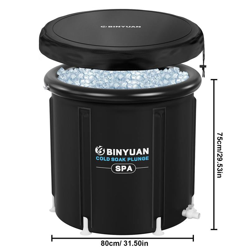 B&Y XXL Ice Bathtub for Athletes - Large Recovery & Cooling Cold Plunge Tub for Outdoor Use (100 Gal) Mitigate Muscle Aches,Collapsible Ice Bathtub, Portable Ice Bathtub, Immersion Bathtubs