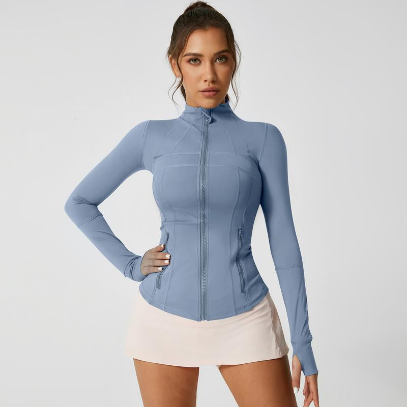 Timeoff Women'S Solid Color Multi-Functional Paneled Zippered Sports Yoga Jacket,Gym Workouts, Badminton, and Casual Exercise. Workout Clothes Women Design