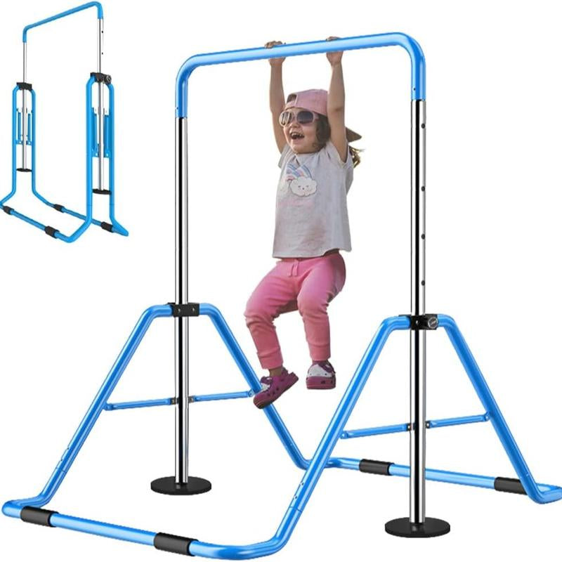 MOPHOTO Gymnastics Bars Kids Kip Training Bars for Home, Folding Horizontal Bars with Adjustable Height, Practice Bar Gymnastic for Kid, Child, Girls, Boys