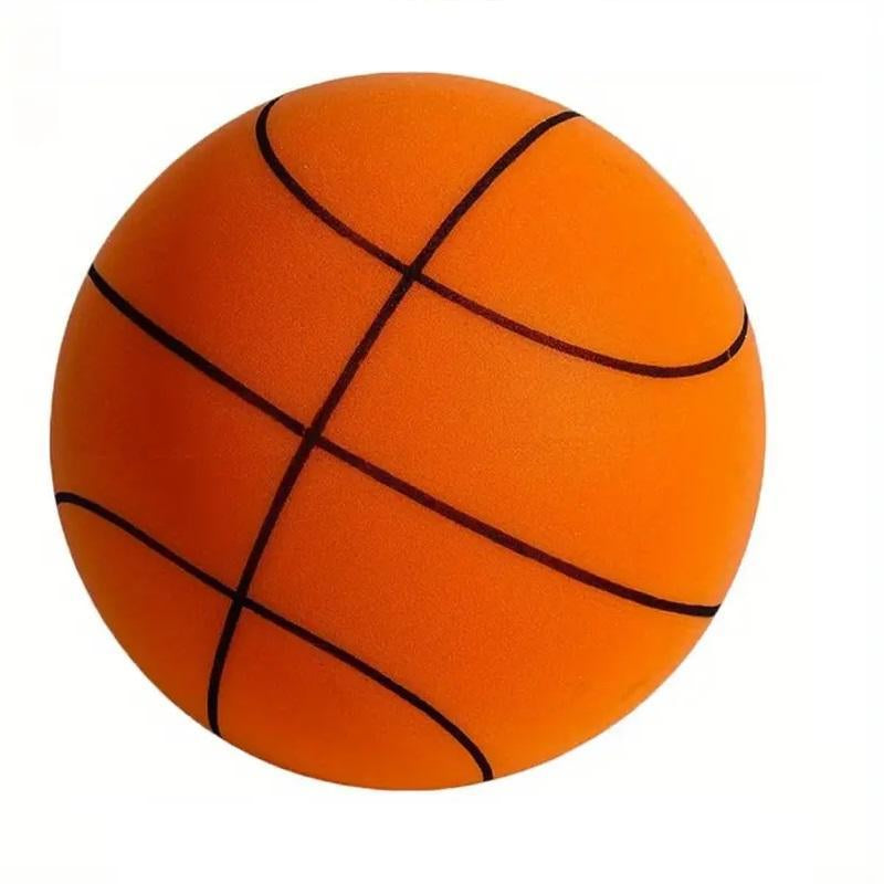 Quiet Indoor Silicone Ball Set, Noiseless Basketball with Basket for Silent Play, Noisless Basketball, Silent Basketball Hoop ( Mount on Smooth Secure Surfaces like Glass, Tile, Wood, Metal; Do Not Mount on Unstable Walls Such as Latex-Painted Surfaces)
