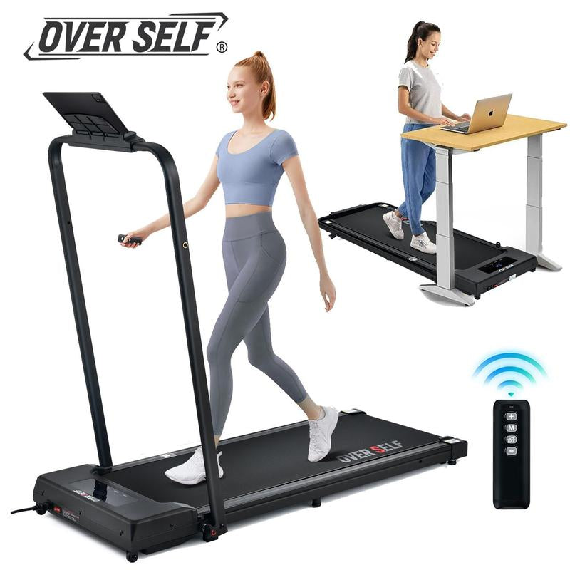 【Fallfreshness】Over SELF Walking Pad Treadmill, Portable Folding Treadmill with Handle Remote Control, under Desk Treadmill Easy Storage Home Gym Fitness Equipment Workout Gear