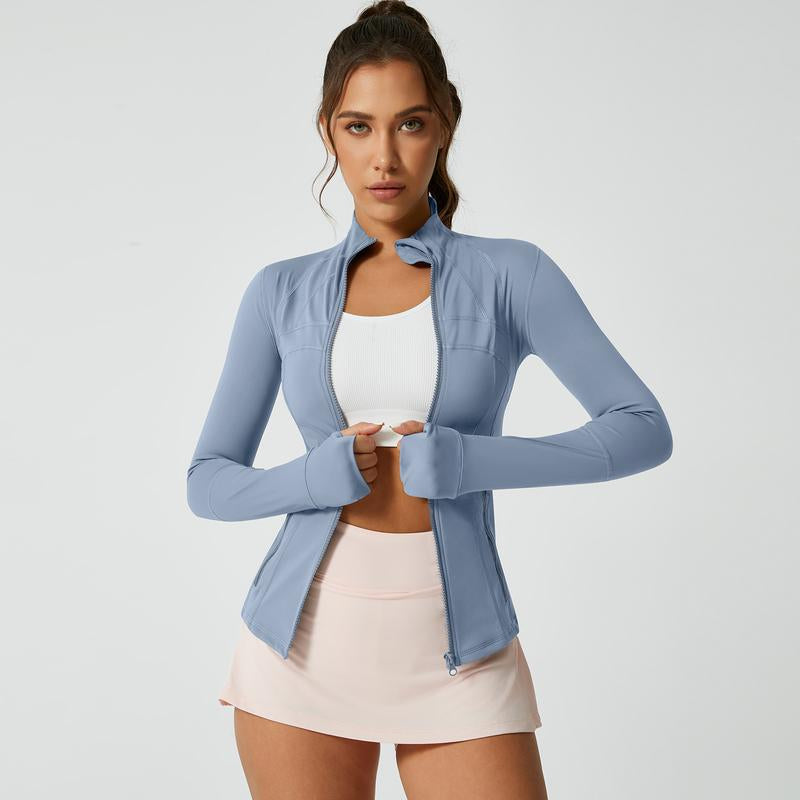 Timeoff Women'S Solid Color Multi-Functional Paneled Zippered Sports Yoga Jacket,Gym Workouts, Badminton, and Casual Exercise. Workout Clothes Women Design