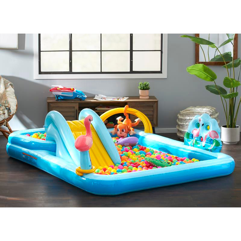 Intex Play Center Kiddie Inflatable Swimming Pool Ball Pit with Slide