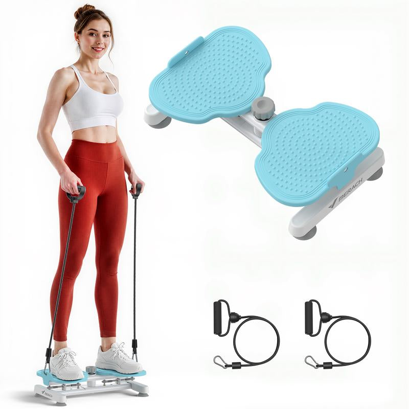 【Live Link Only】Merach Waist Twist Machine Slim Waist and Toned Abs Waist Twister Double Non-Slip No Noise Use Exercise Equipment Abdominal Roller Workout for Women