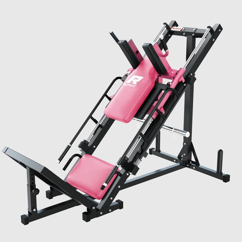 Ritfit BLP01 3-In-1 Leg Press and Hack Squat Machine with Steel Foot Pedals and Anti-Slip Patterns Home Gym Hip Abduction Machines