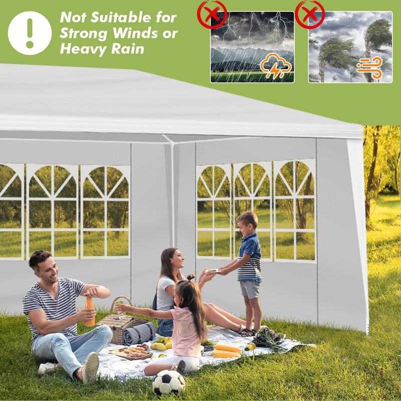 10X30Ft Wedding Canopy Tent with 8 Removable Sidewalls, Outdoor Shelter for Party, Wedding, Marketplace Outdoor Canopy Tent Sturdy Rib Outdoor Event Party